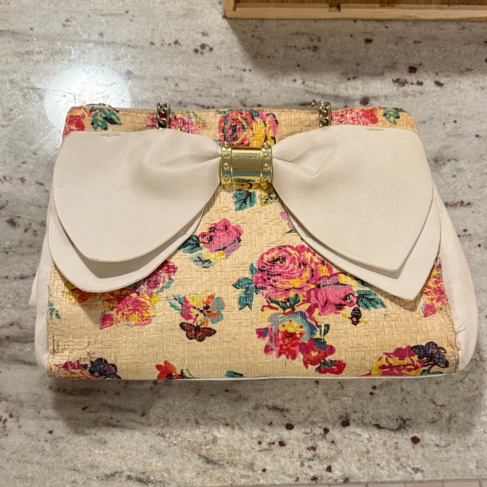 Betsy Johnson Beige Women's Bag with Bow Accent